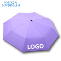 Senhora Cor Bonita Pequeno Fresco Logotipo Personalizado À Prova de Vento de Viagem de Alta Qualidade Moda Mão Aberto 3 Dobrável Guarda-chuva Barato Para As Meninas